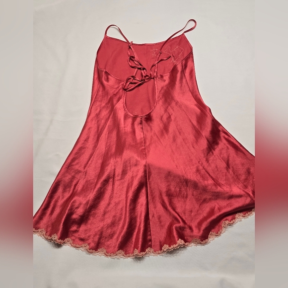 Vintage Victoria's Secret Angels Slip Dress with Peach Lace Detail Chemise - Picture 5 of 6